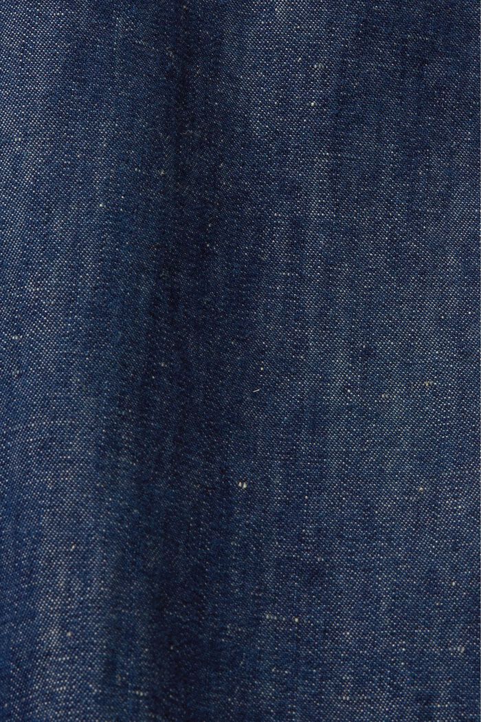 Kurzarmhemd im Jeans-Look, BLUE BLACK, detail image number 7