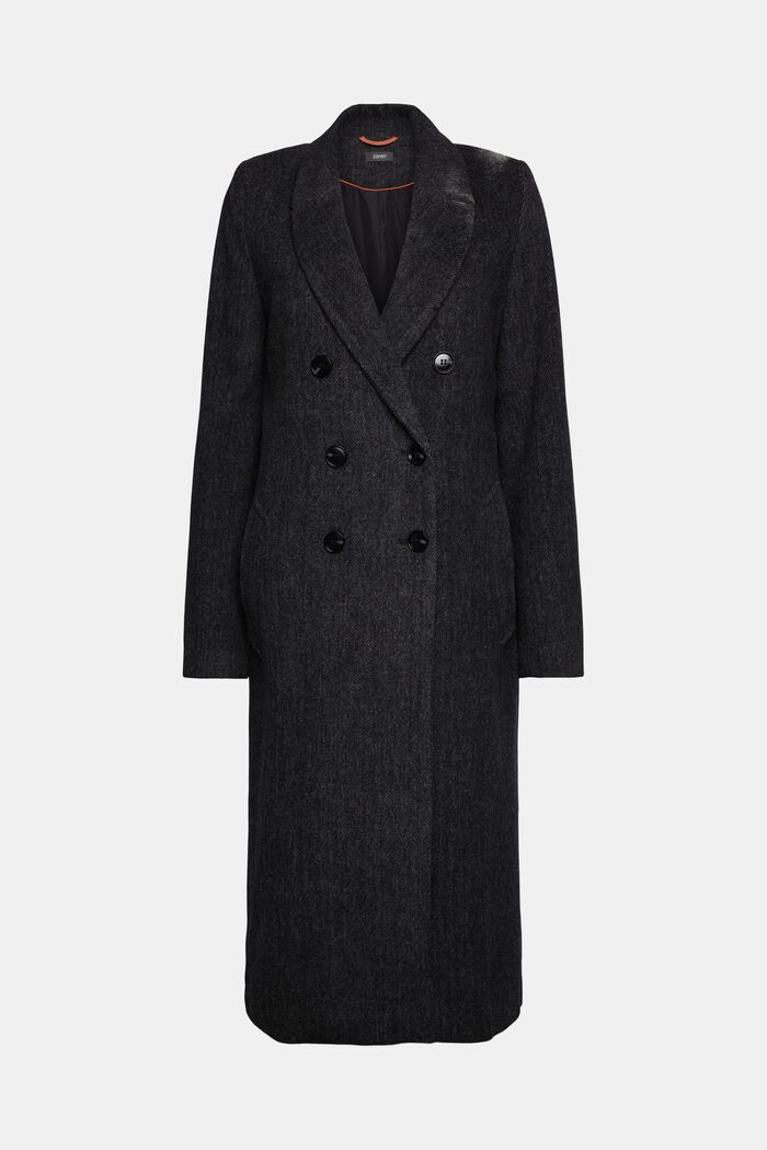 Doppelreihiger Mantel aus Wollmix