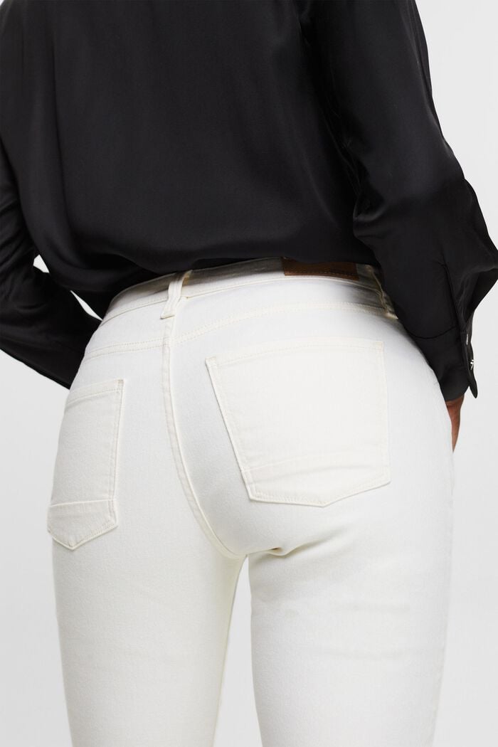 Mid-Rise-Jeans mit geradem Bein, OFF WHITE, detail image number 4