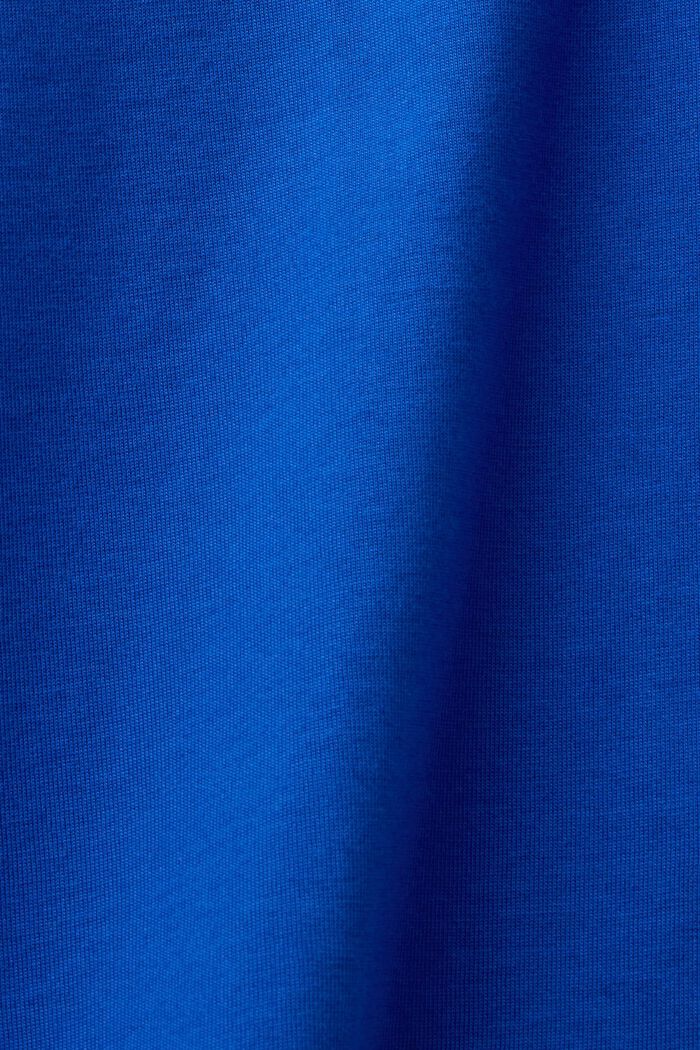 T-Shirt aus Pima-Baumwolle mit Rundhalsausschnitt, BRIGHT BLUE, detail image number 5