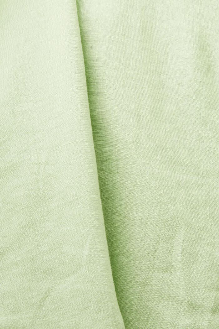Einreihiger Blazer aus Leinen, LIGHT GREEN, detail image number 4
