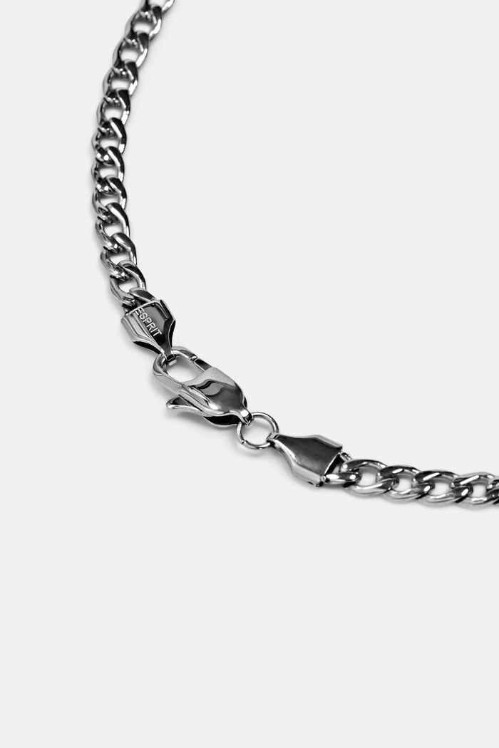 Halskette aus glänzendem Metall, SILVER, detail image number 1
