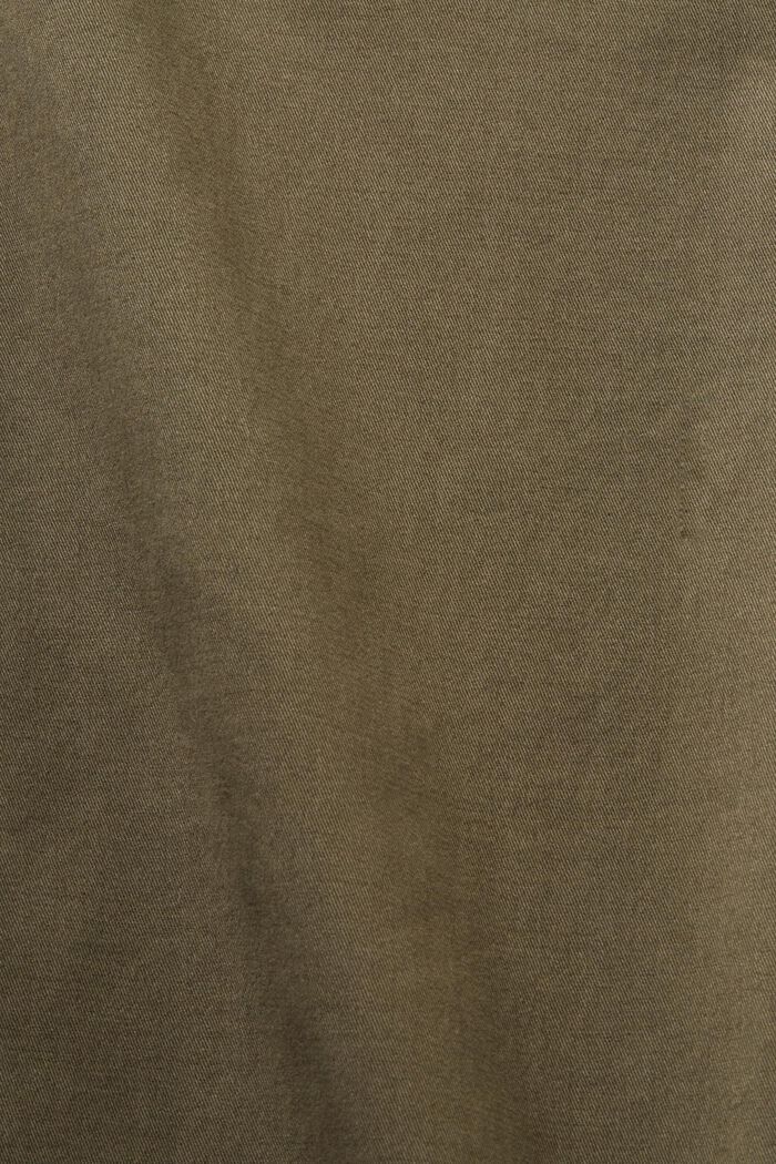 Gerade geschnittene Chino aus Baumwolltwill, DARK KHAKI, detail image number 6