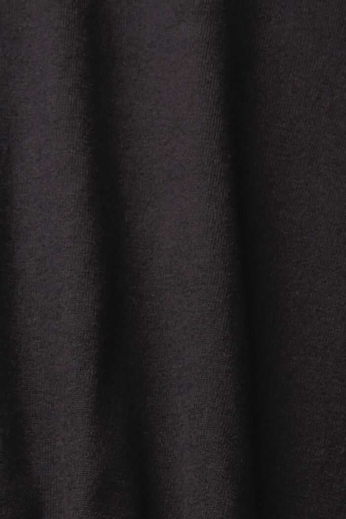V-Neck-Pullover mit Kaschmir, BLACK, detail image number 5
