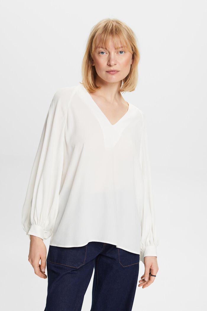 ESPRIT - Bluse mit V-Ausschnitt in unserem Online Shop