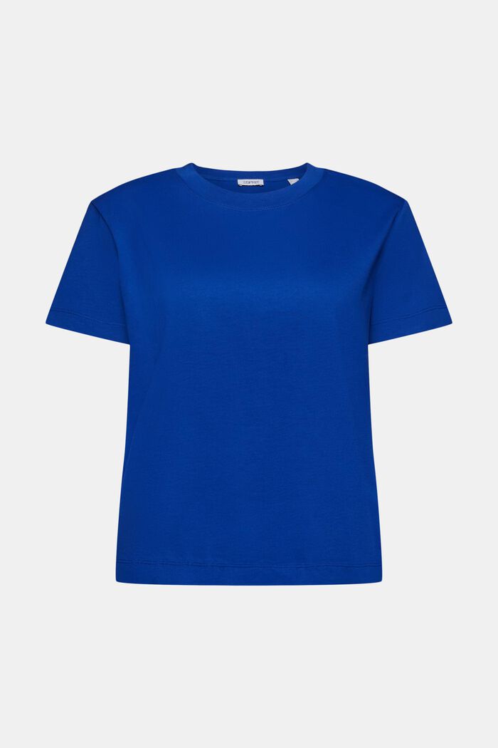 Baumwoll-T-Shirt mit Rundhalsausschnitt, BRIGHT BLUE, detail image number 5
