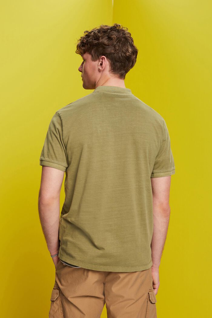 Poloshirt aus Jersey, OLIVE, detail image number 3
