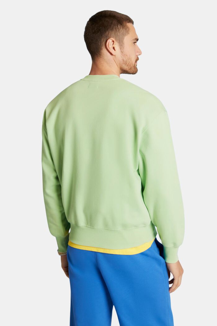 Unisex Logo-Sweatshirt aus Baumwollfleece, LIGHT GREEN, detail image number 3