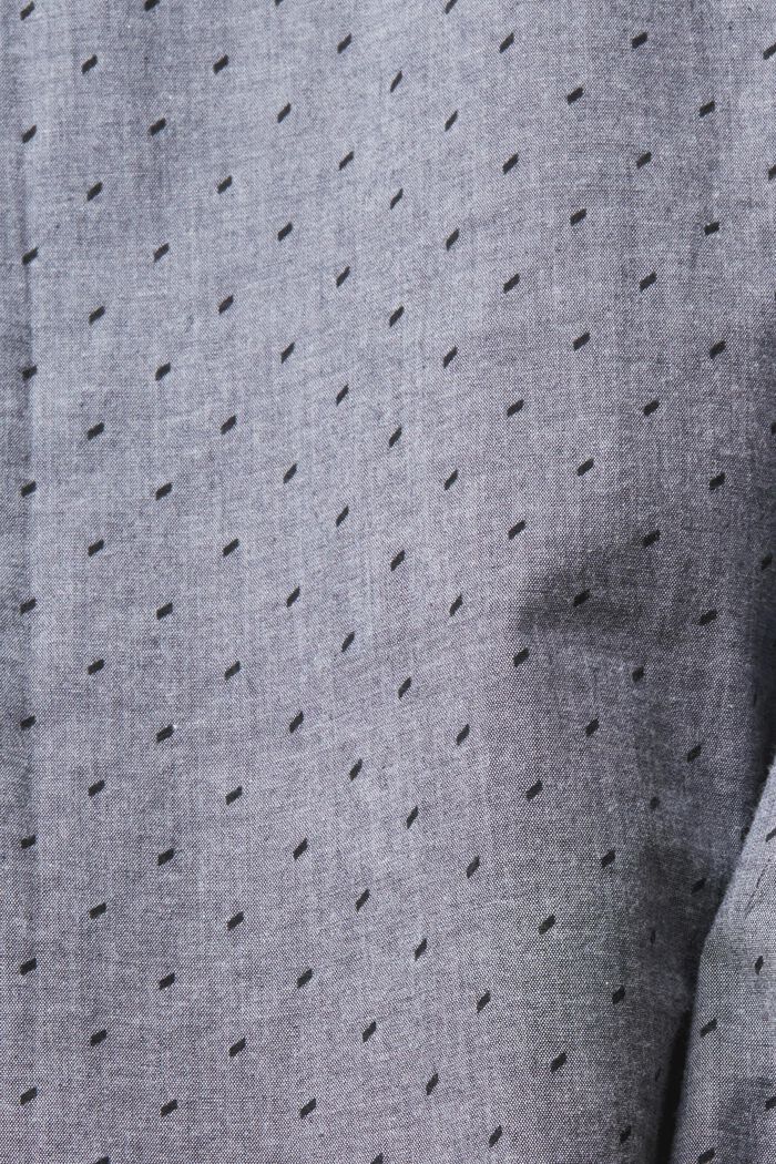 Gemustertes Hemd mit Stehkragen aus nachhaltiger Baumwolle, NAVY, detail image number 5