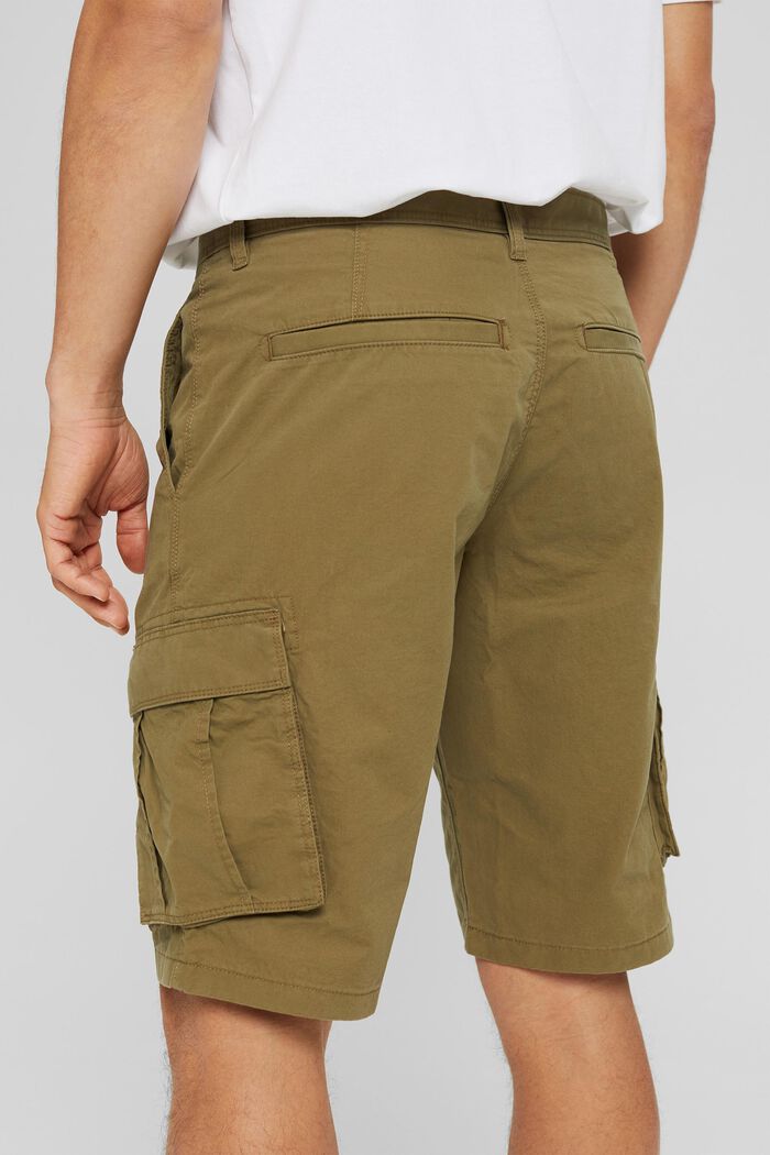 Cargo-Shorts aus 100% Baumwolle, OLIVE, detail image number 4