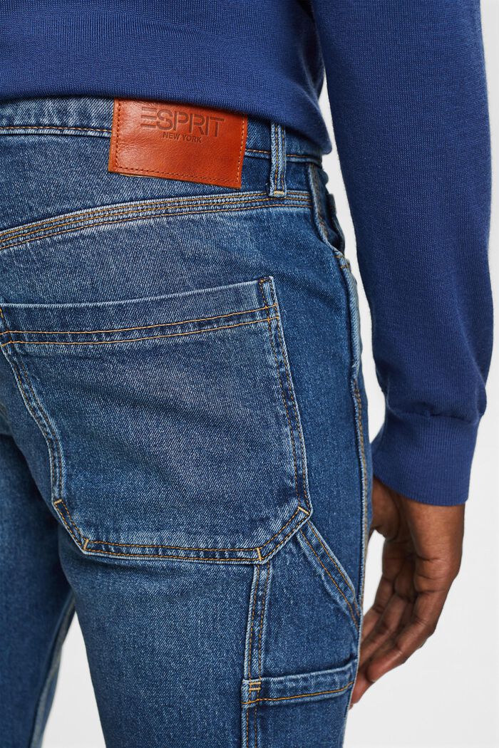 Carpenter-Jeans mit gerader Passform, BLUE MEDIUM WASHED, detail image number 4