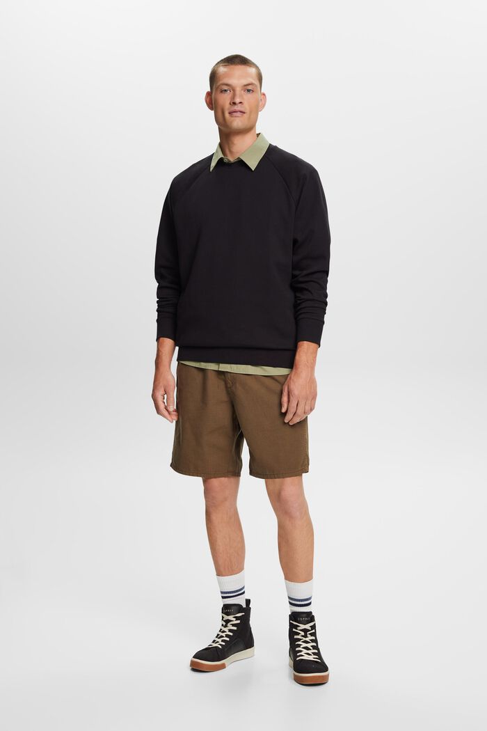 Klassisches Sweatshirt, Baumwollmix, BLACK, detail image number 1
