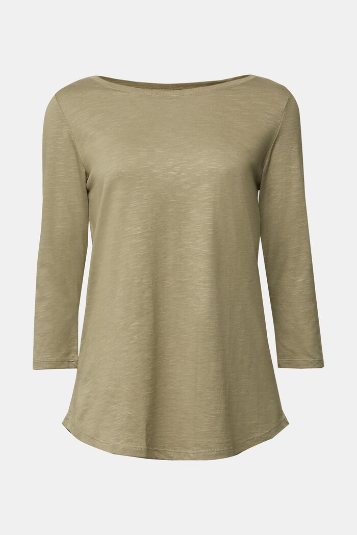 Jersey-Shirt mit Organic Cotton, LIGHT KHAKI, detail image number 0