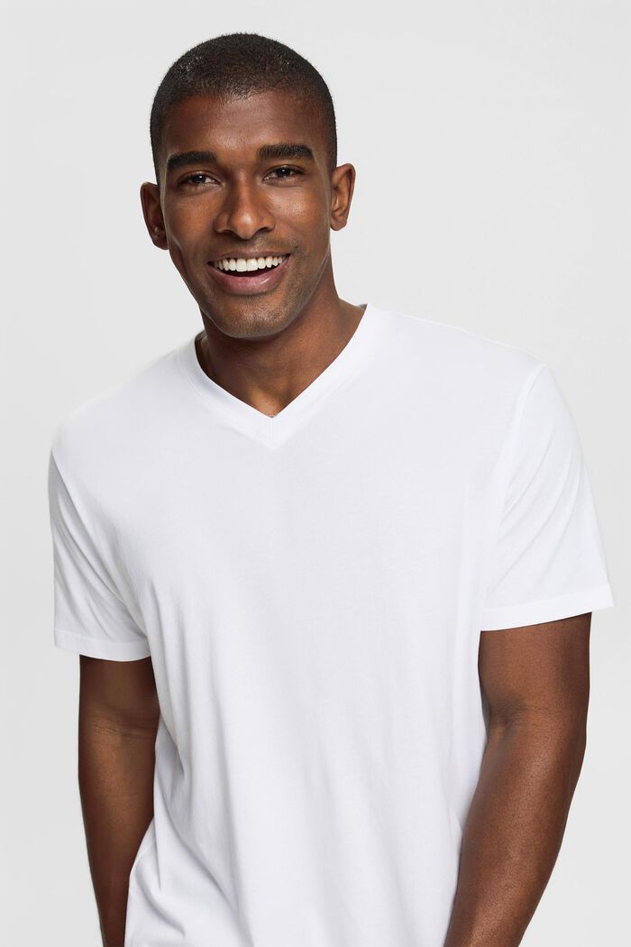 Jersey T-Shirt, 100% Baumwolle, WHITE, detail image number 4