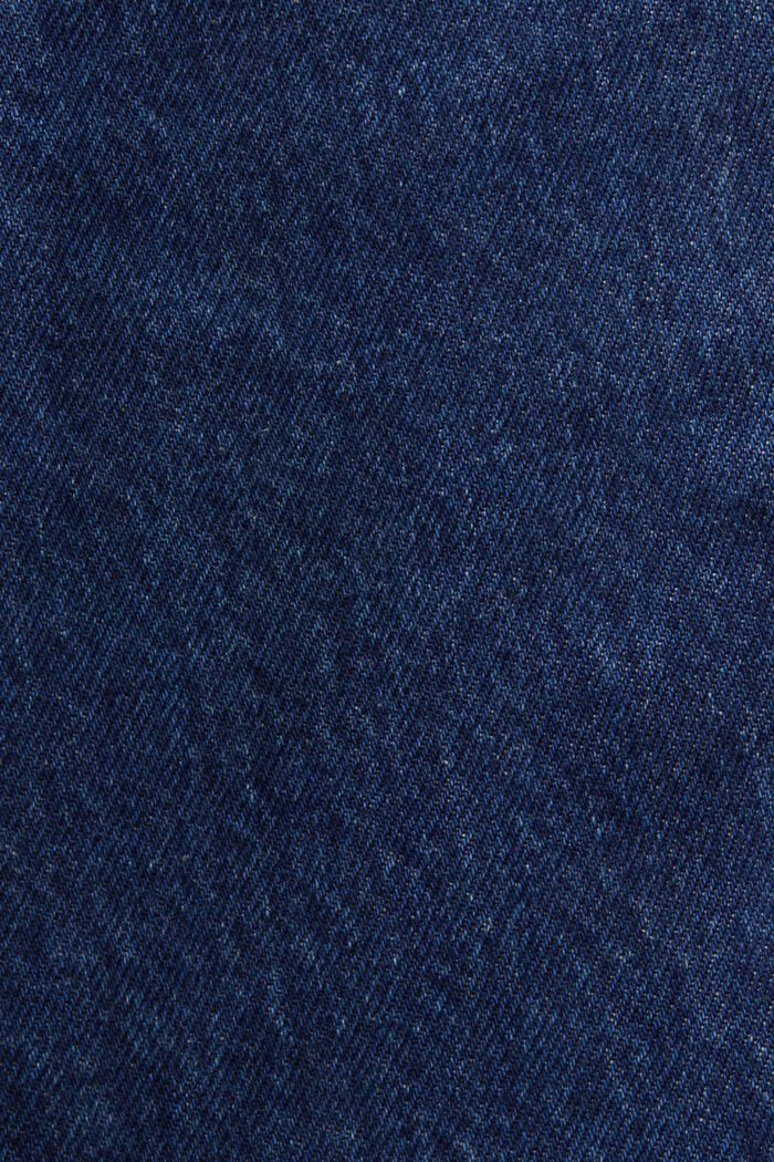 Jeans mit gerader Passform und hohem Bund, BLUE DARK WASHED, detail image number 4