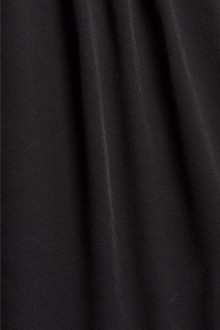 Bluse mit Falten-Akzent und LENZING™ ECOVERO™, BLACK, detail image number 4