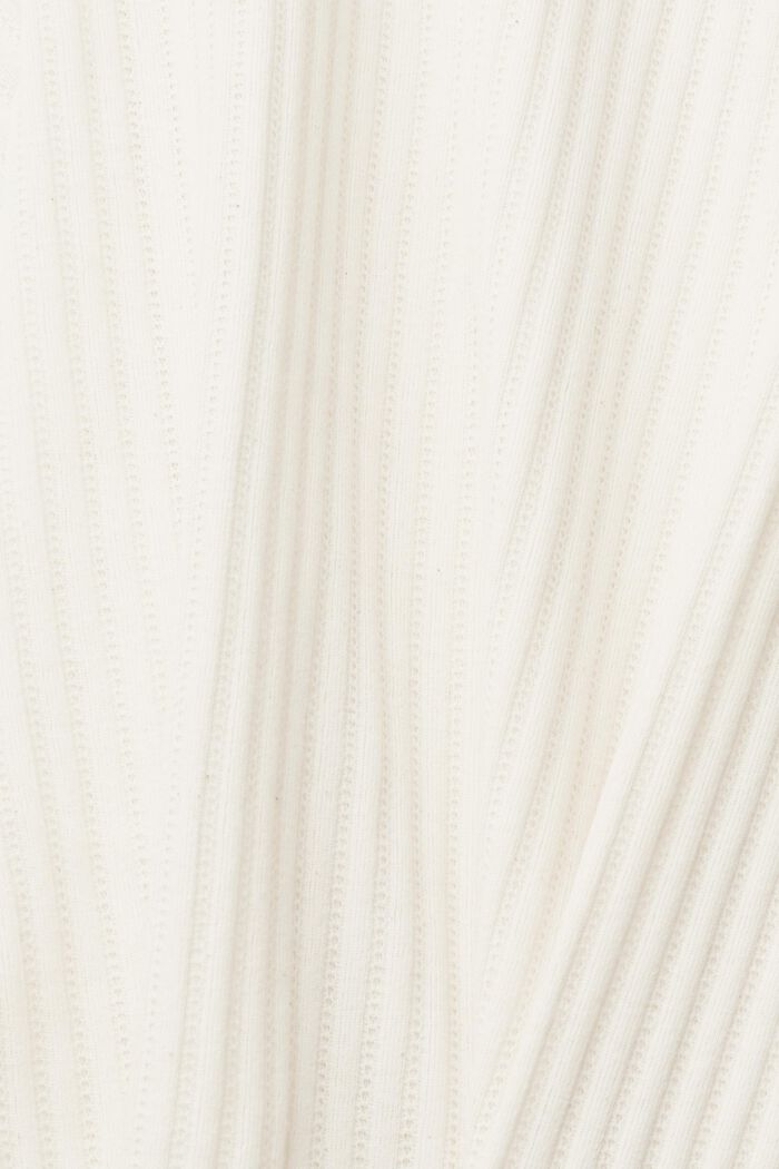 Top mit Pointelle-Muster, OFF WHITE, detail image number 5