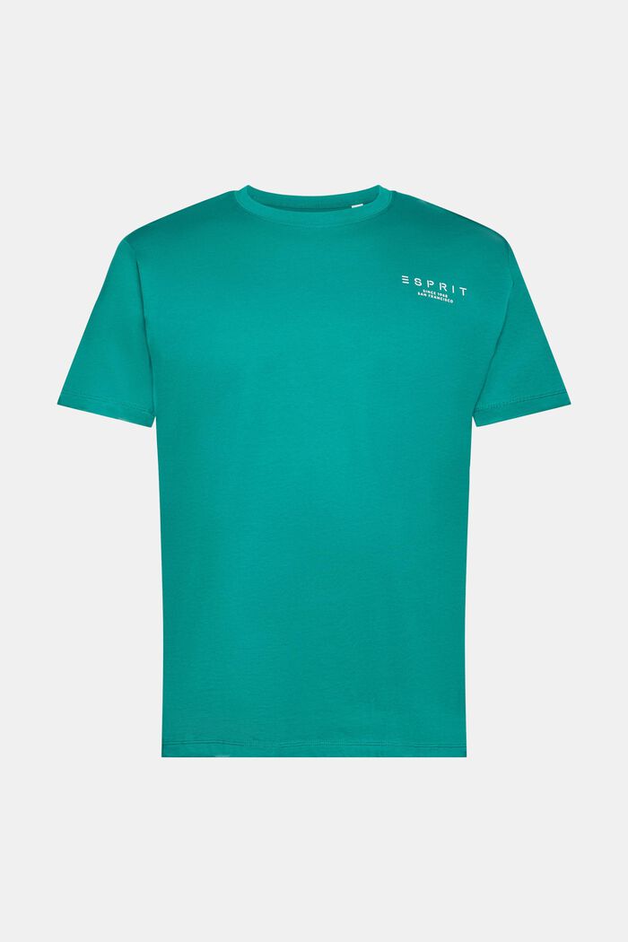 Jersey-T-Shirt mit Logo-Print, EMERALD GREEN, detail image number 6