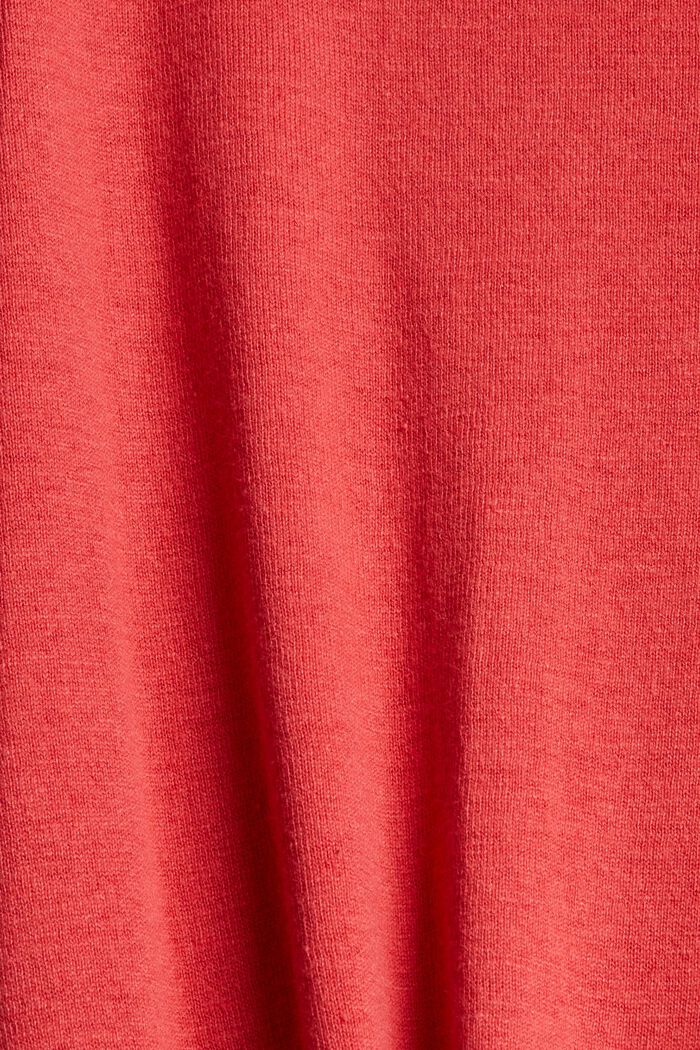Strickpullover mit Leinen, RED, detail image number 1