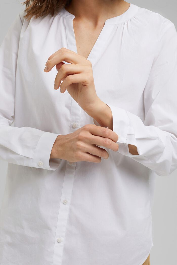 Bluse aus 100% Bio-Baumwolle, WHITE, detail image number 2