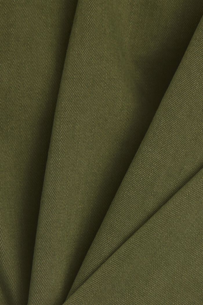 Capri-Hose aus Bio-Baumwolle, KHAKI GREEN, detail image number 4