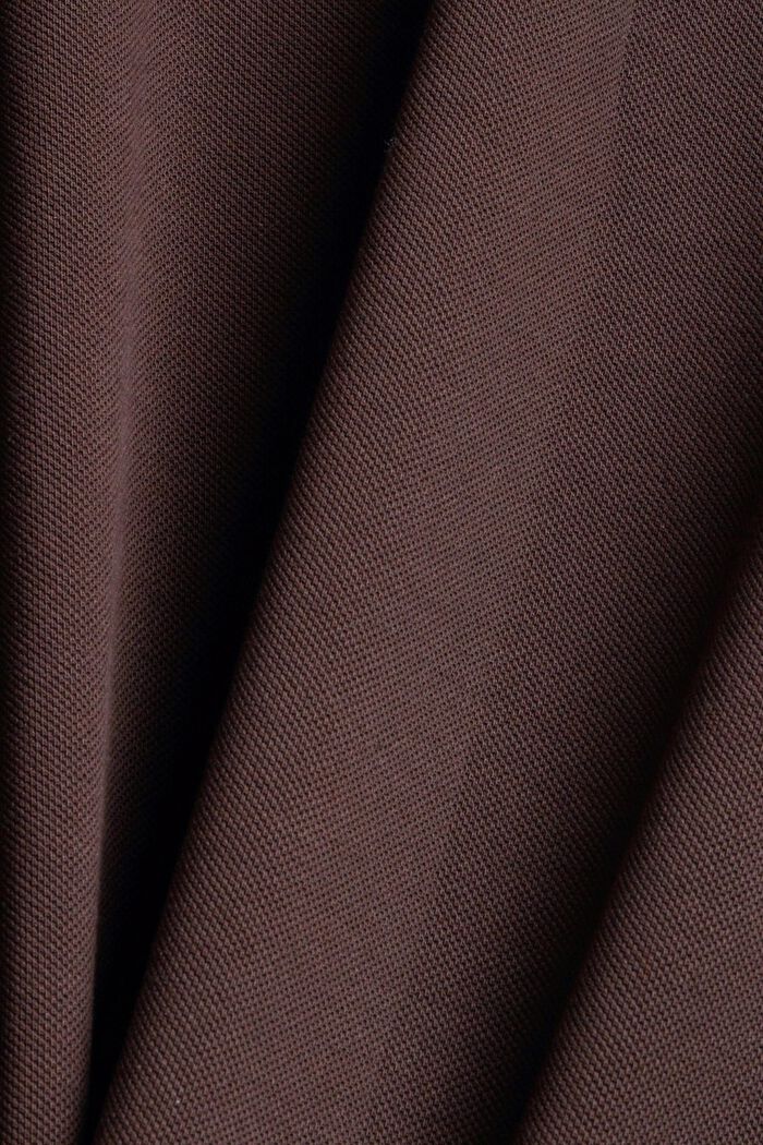 Polohemd aus 100% Pima-Baumwolle, DARK BROWN, detail image number 4