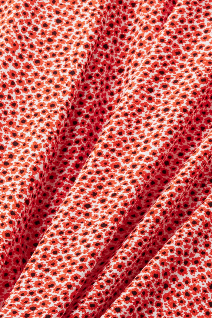 Midirock mit Allover-Blumenmuster, ORANGE RED, detail image number 5