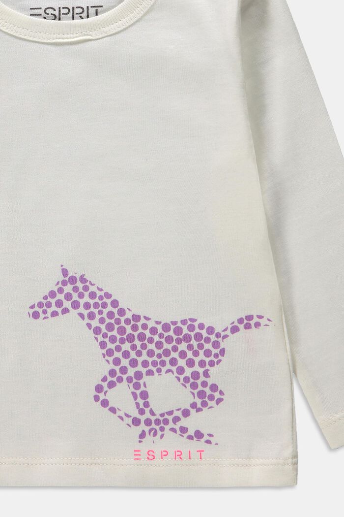 Longsleeve mit Pferde-Print, nachhaltige Baumwolle, DUSTY NUDE, detail image number 2