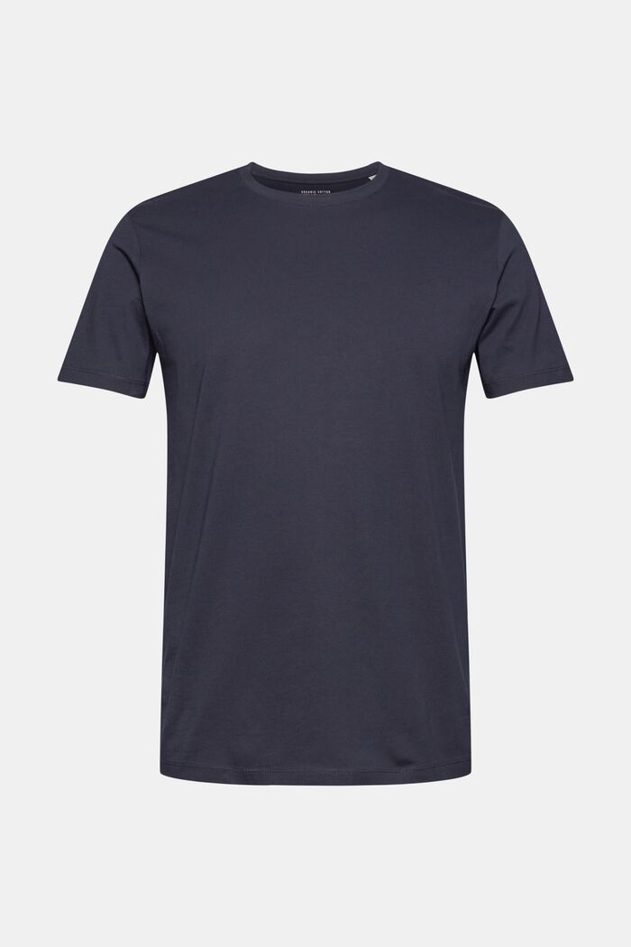 Jersey-T-Shirt aus 100% Bio-Baumwolle, NAVY, overview