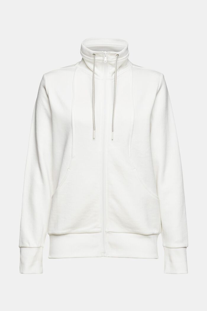 Sweatshirt mit Reißverschluss, Baumwollmix, OFF WHITE, detail image number 2