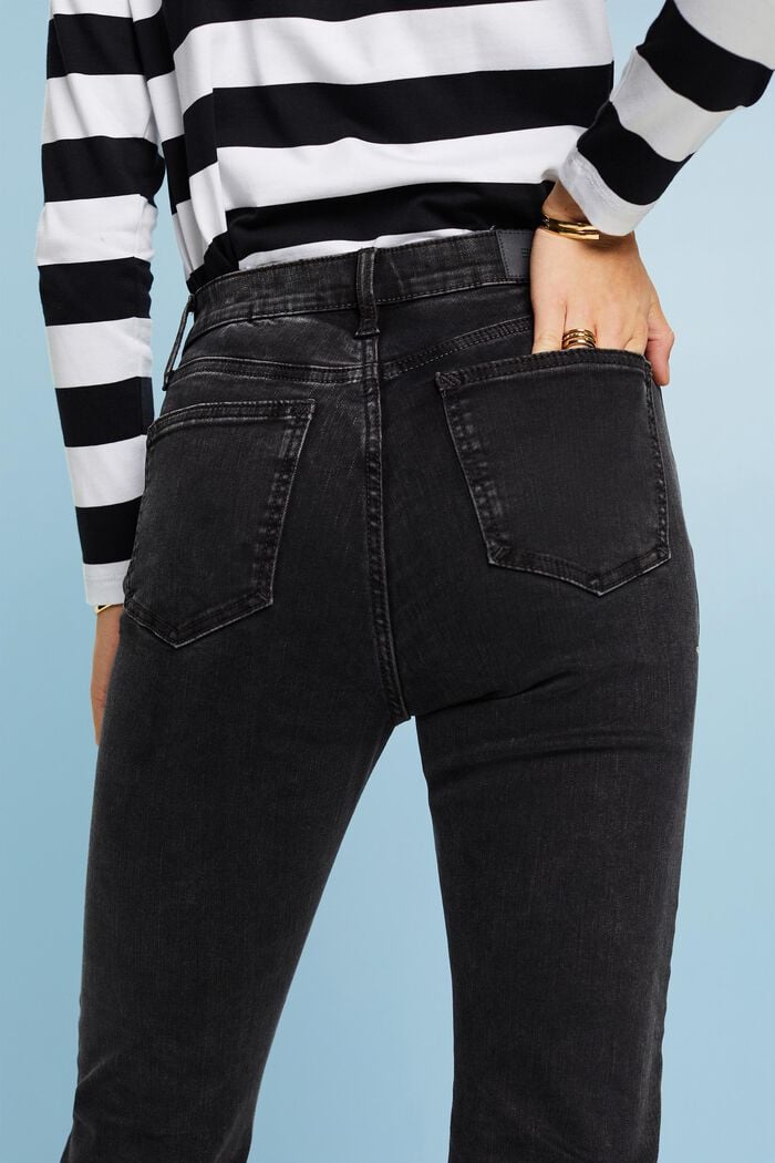 Bootcut-Jeans mit besonders hohem Bund, BLACK DARK WASHED, detail image number 1