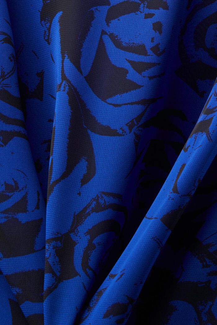 Chiffonbluse mit Tunnelzug und Print, BRIGHT BLUE, detail image number 5