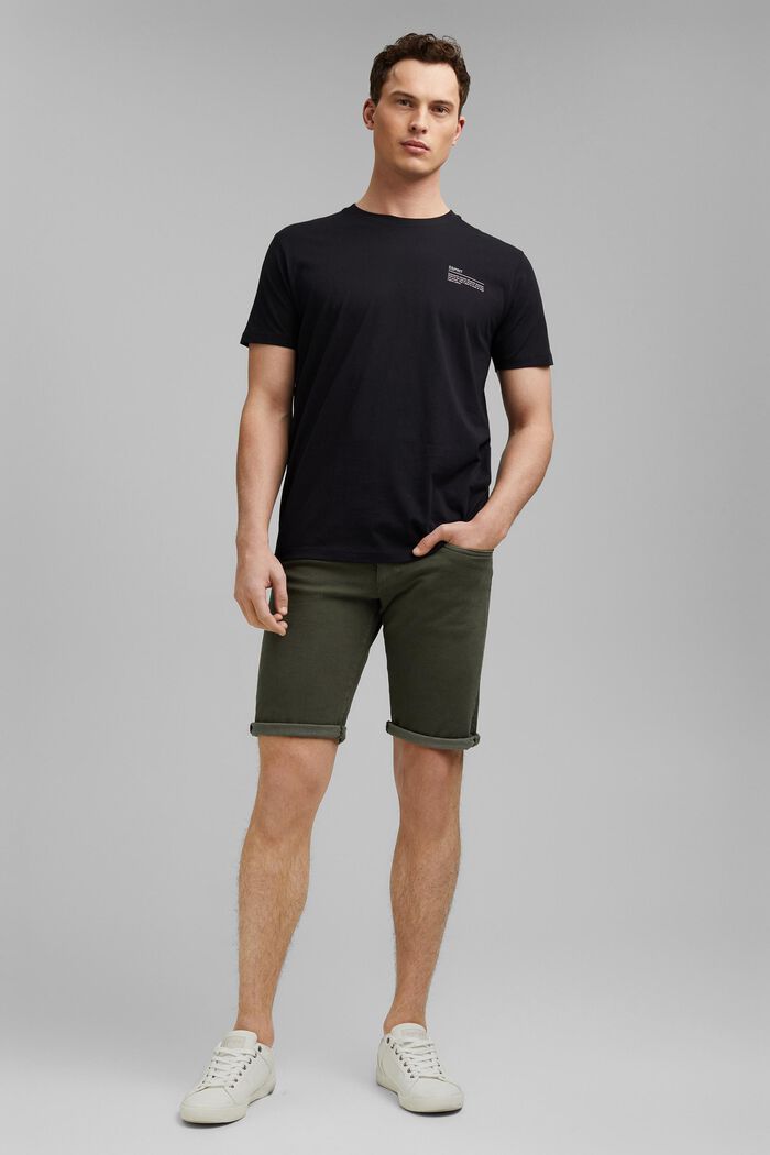 Jersey-T-Shirt mit Print, 100% Bio-Baumwolle, BLACK, detail image number 2