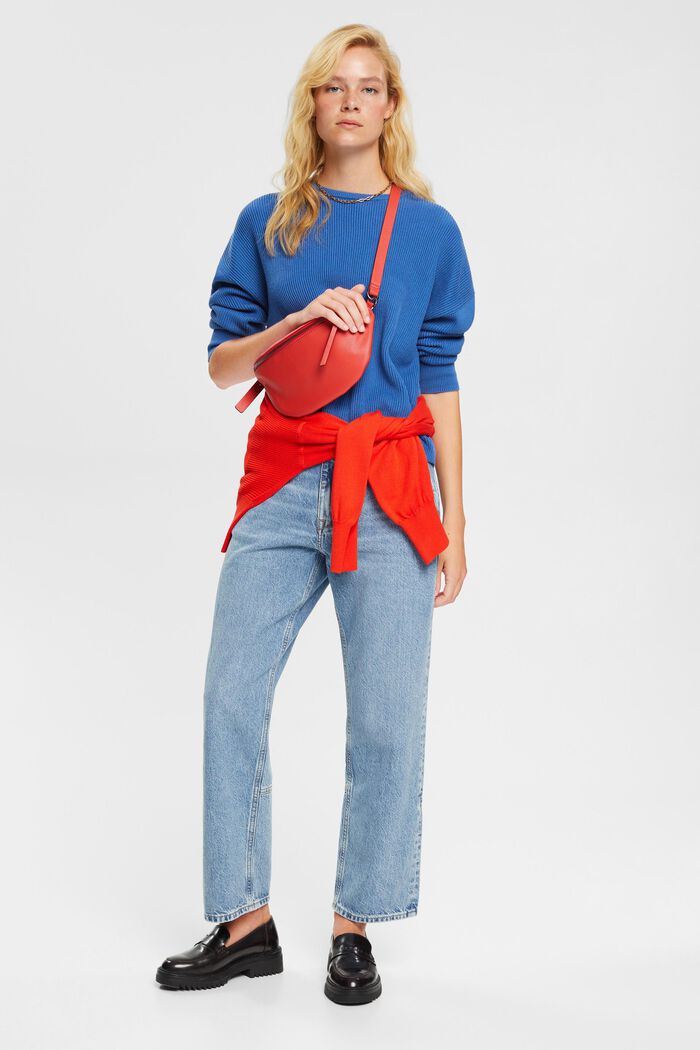 Pullover mit Streifenmuster, 100% Baumwolle, BLUE, detail image number 1