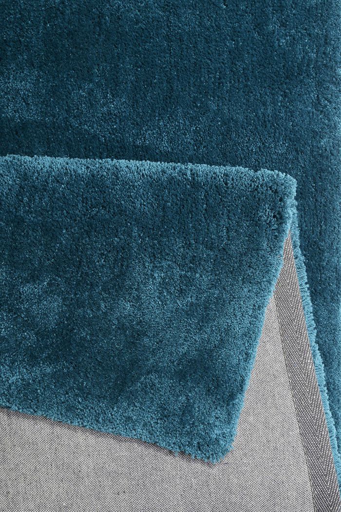 Hochflor-Teppich im unifarbenen Design, TURQUOISE, detail image number 3