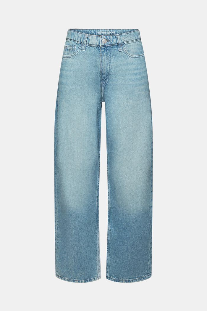 Retro-Jeans in lockerer Passform mit hohem Bund, BLUE LIGHT WASHED, detail image number 6