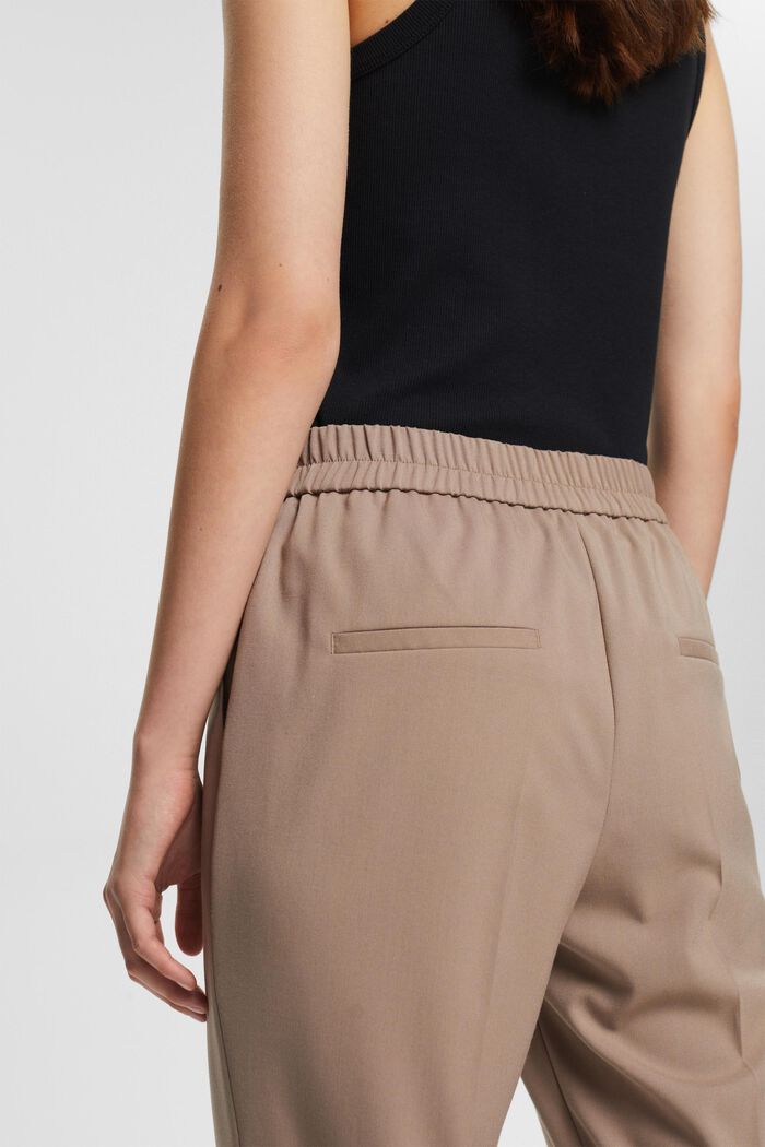 Mid-Rise-Pants im Cropped Fit, TAUPE, detail image number 4