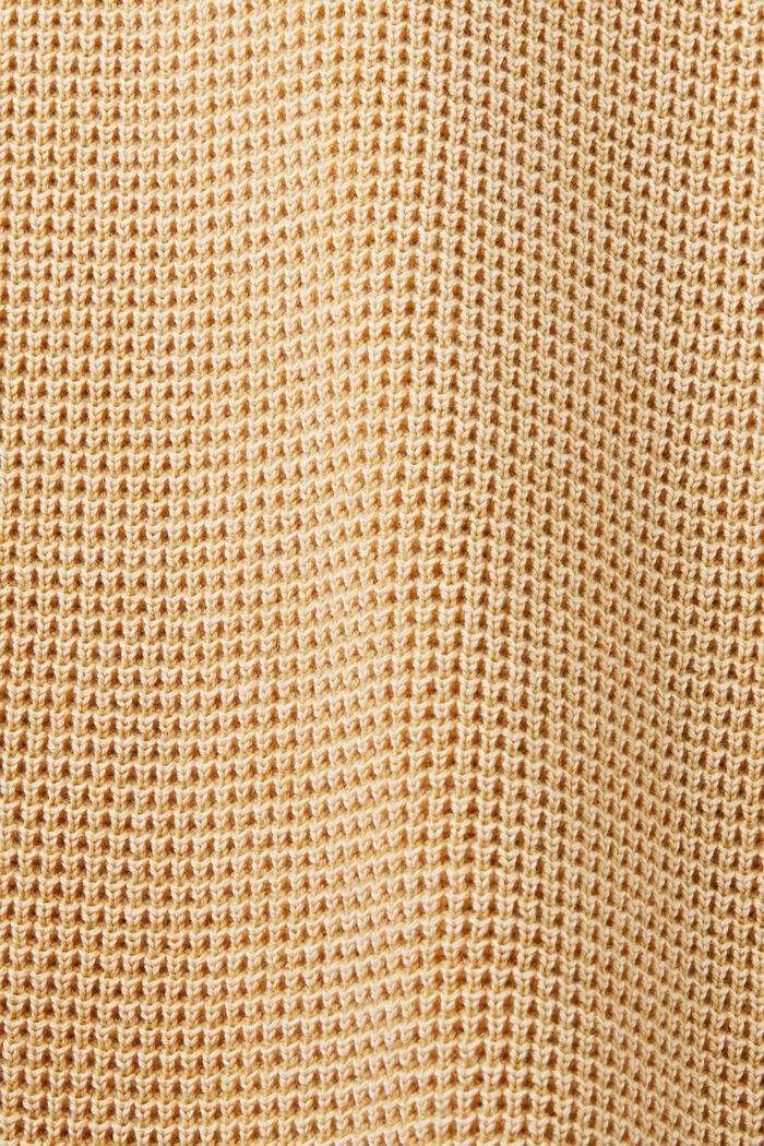Pullover mit halbem Zipper, 100 % Baumwolle, BEIGE, detail image number 4