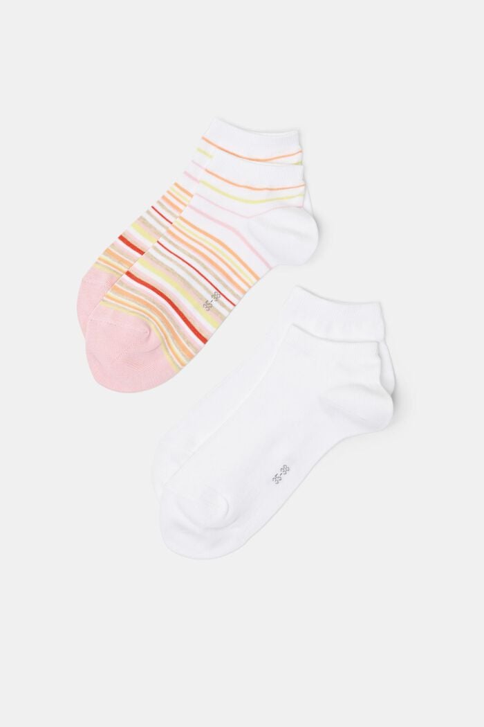 2er-Set Socken aus Bio-Baumwolle, ROSE/WHITE, detail image number 0
