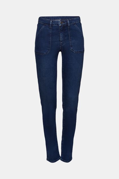 Slim-Fit-Jeans mit mittlerer Bundhöhe