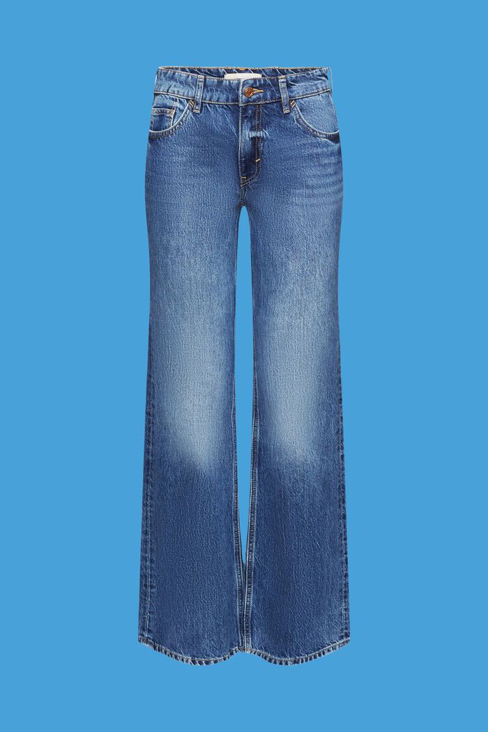 Ausgestellte Retro-Jeans mit mittelhohem Bund, BLUE DARK WASHED, detail image number 6