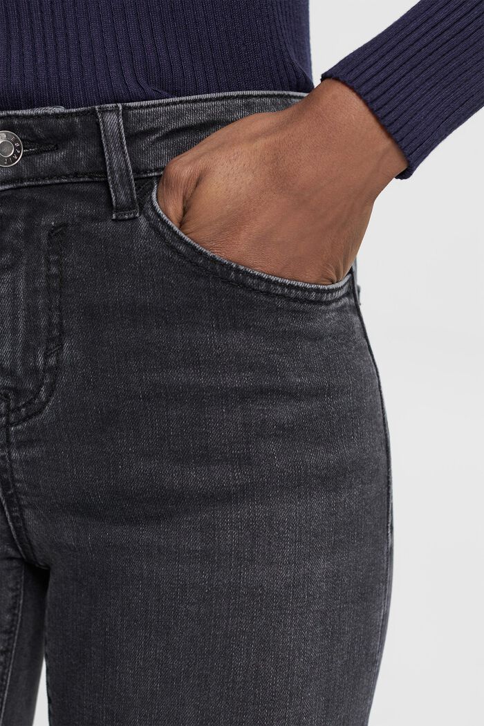 Mid-Rise-Stretchjeans in schmaler Passform, BLACK MEDIUM WASHED, detail image number 2
