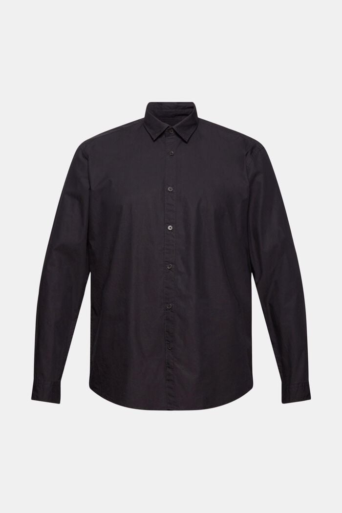 Hemd aus 100% Pima Bio-Baumwolle, BLACK, detail image number 8