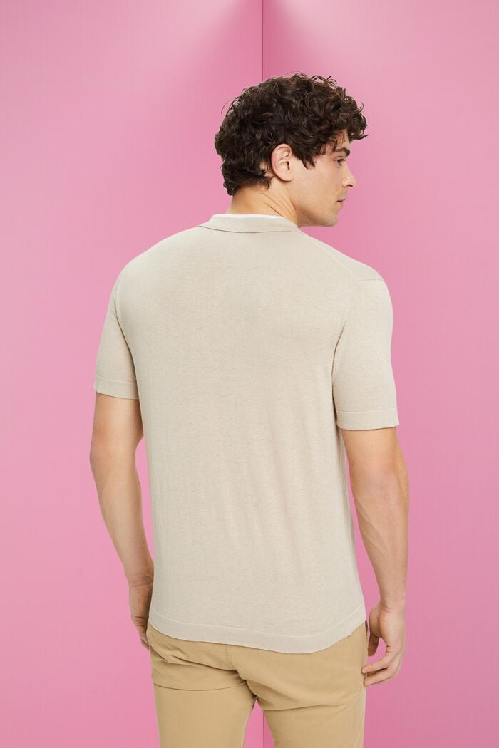 Poloshirt mit TENCEL™ und nachhaltiger Baumwolle, LIGHT TAUPE, detail image number 3