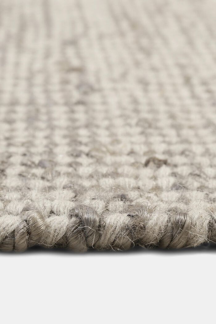 Handgewebter Teppich aus Woll-Mix, SILVER, detail image number 1