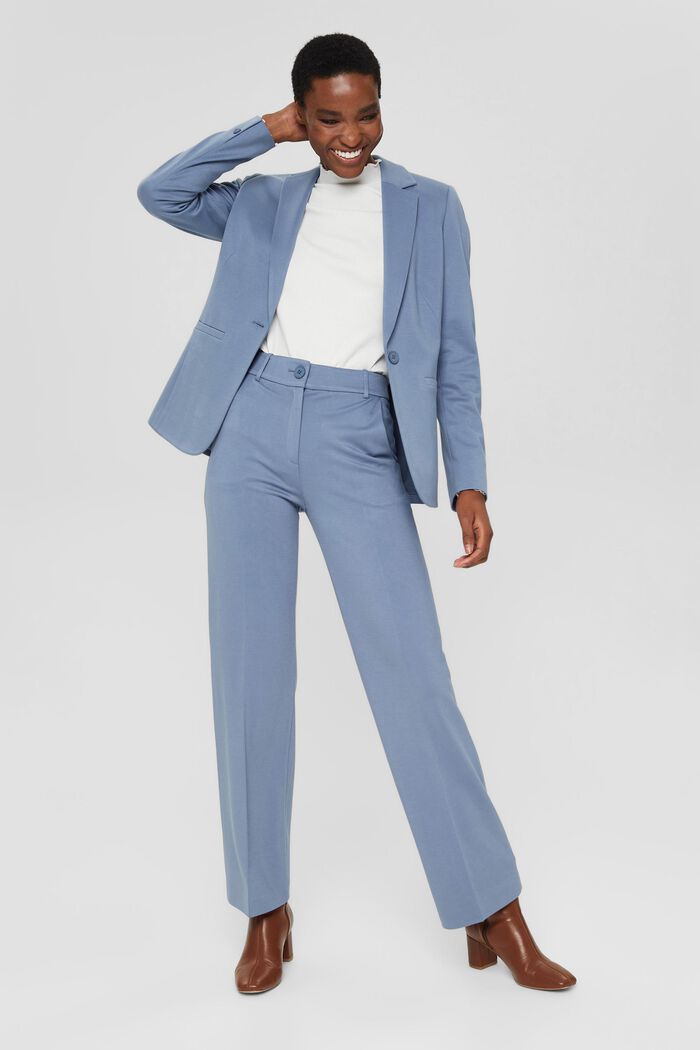 SOFT PUNTO Mix + Match Jersey-Blazer, GREY BLUE, detail image number 1