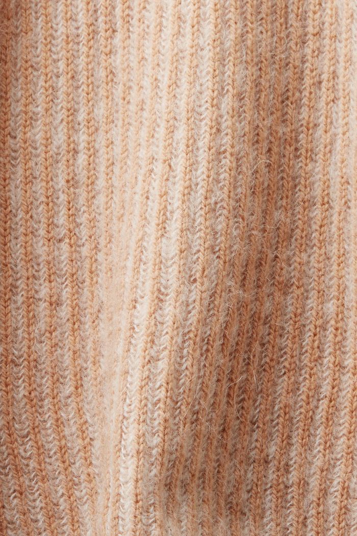 Zweifarbiger Pullover mit Alpaka, LIGHT BEIGE, detail image number 5