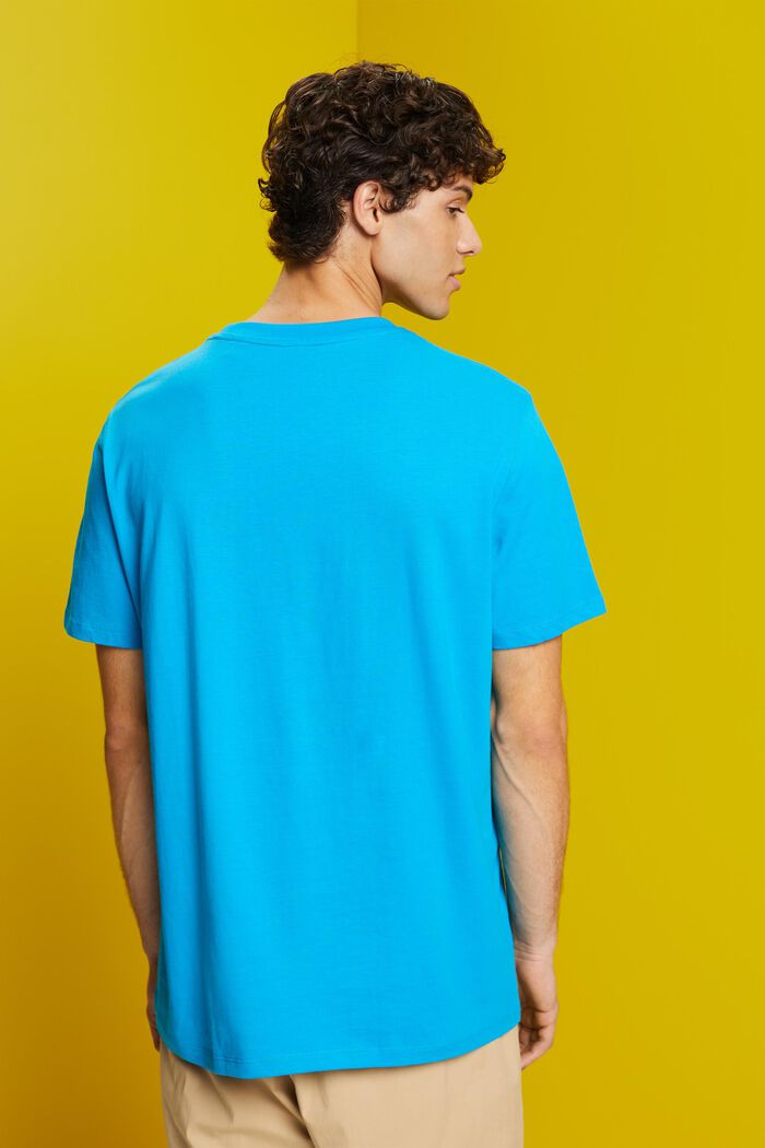 T-Shirt mit Frontprint, 100% Baumwolle, DARK TURQUOISE, detail image number 3
