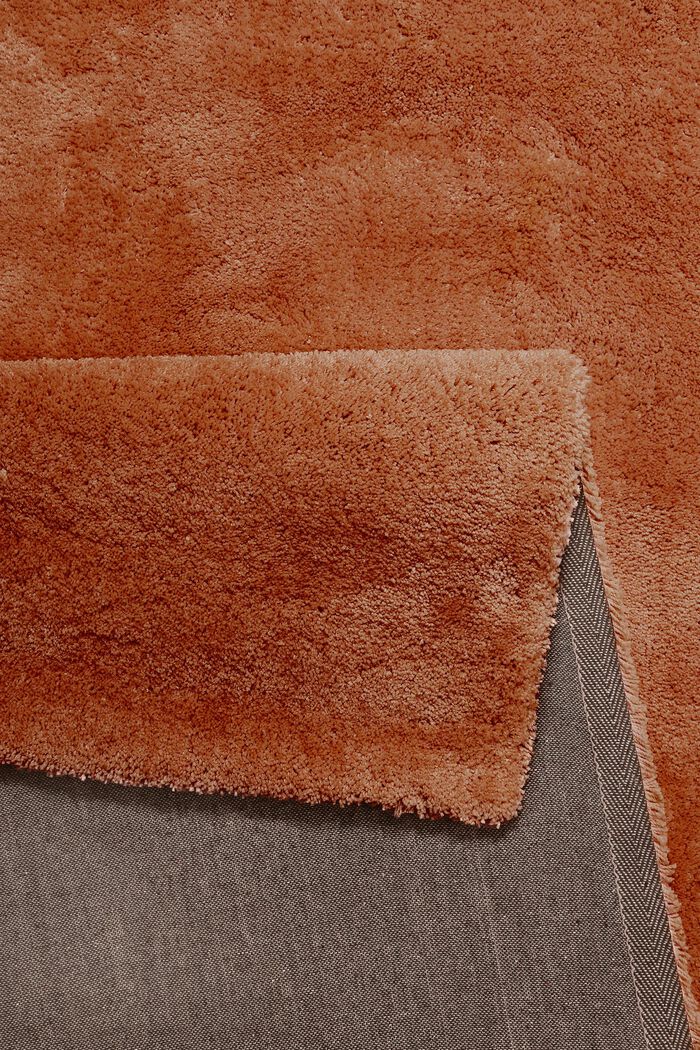 Hochflor-Teppich im unifarbenen Design, TOFFEE, detail image number 3