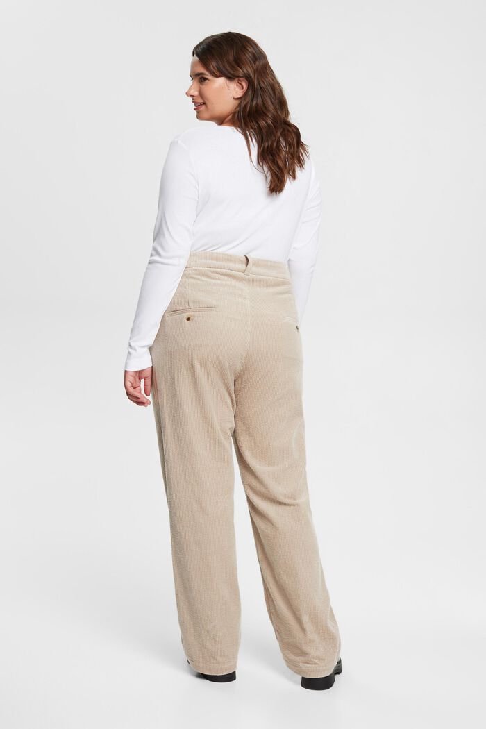 CURVY Cordhose, 100 % Baumwolle, LIGHT TAUPE, detail image number 3